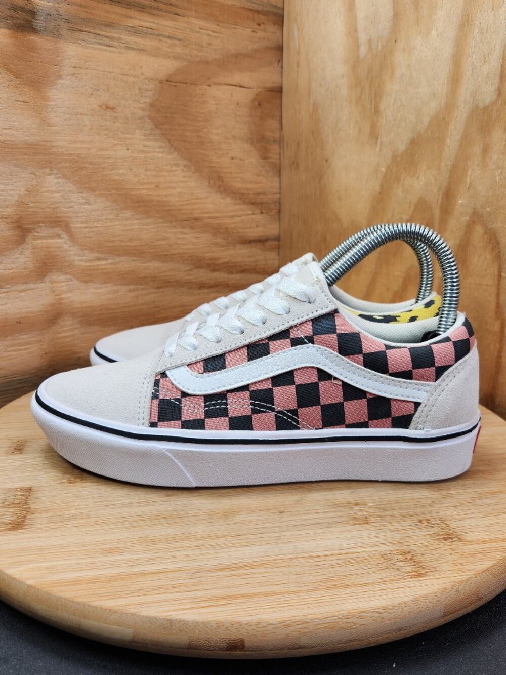 Vans Old Skool Comfy Cush Animal Checkered Print Low Suede Sneakers - Picture 4 of 9